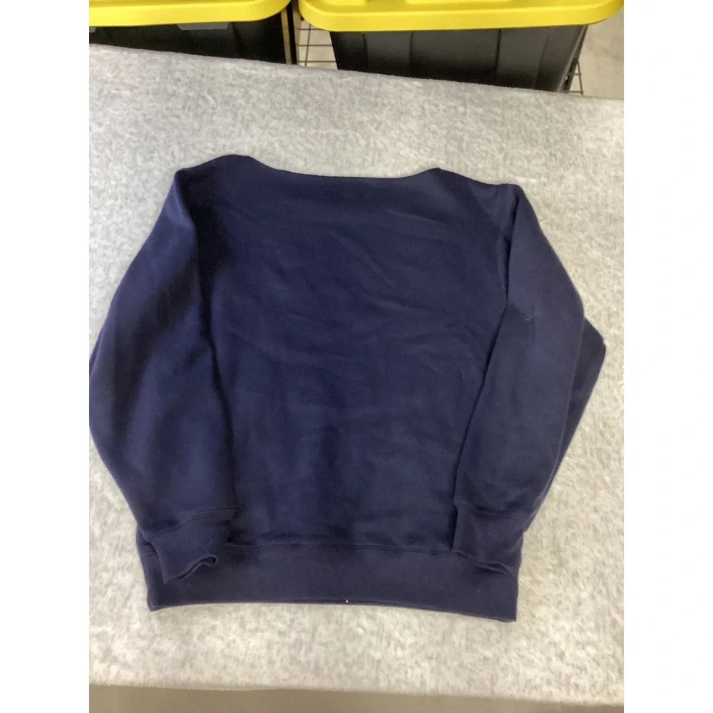 Wild Fable New York Upper East Side Sweatshirt Navy Blue Floral XS Boat Neck - Picture 3 of 3